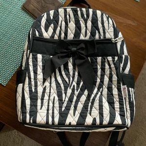 Belva zebra print book bag